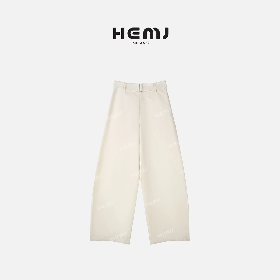 HEMJ 和梦洁“春邮日记”腰带弯刀时尚休闲简约休闲裤 MD1A0396