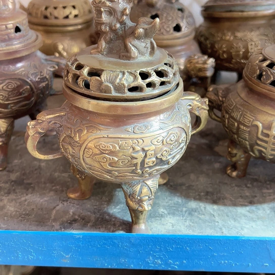 聚*斋黄铜摆件工艺品，