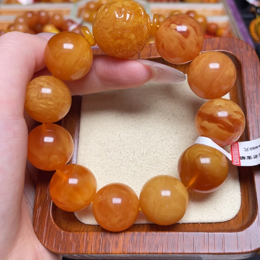 未镶嵌蜜蜡手链手串