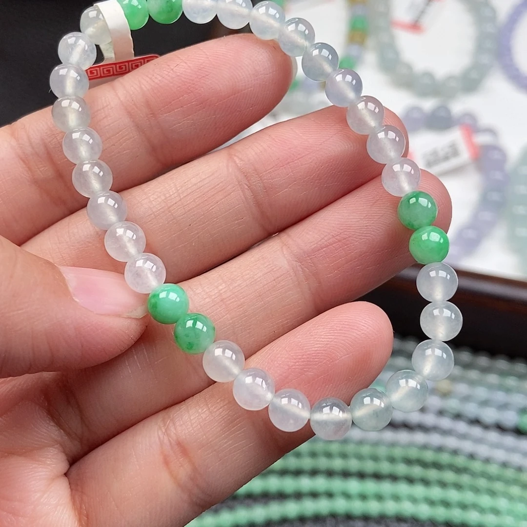 翡翠未镶嵌手链卡5.5