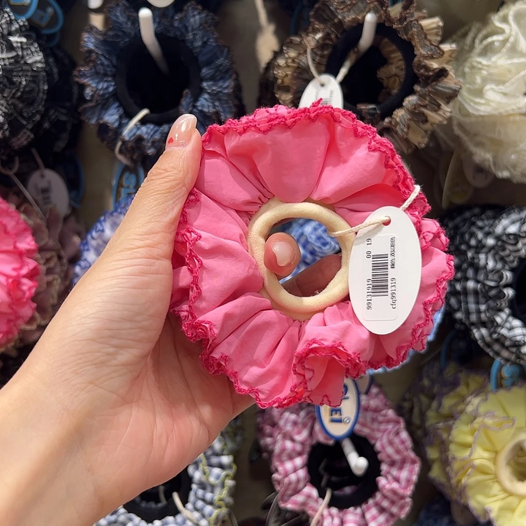 无非金属玫红色发圈