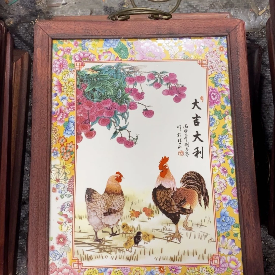 瓷片37*28*1景德镇瓷板画柴窑烧制