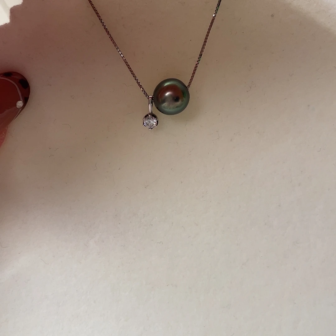 银S925镶嵌颈饰海水珍珠