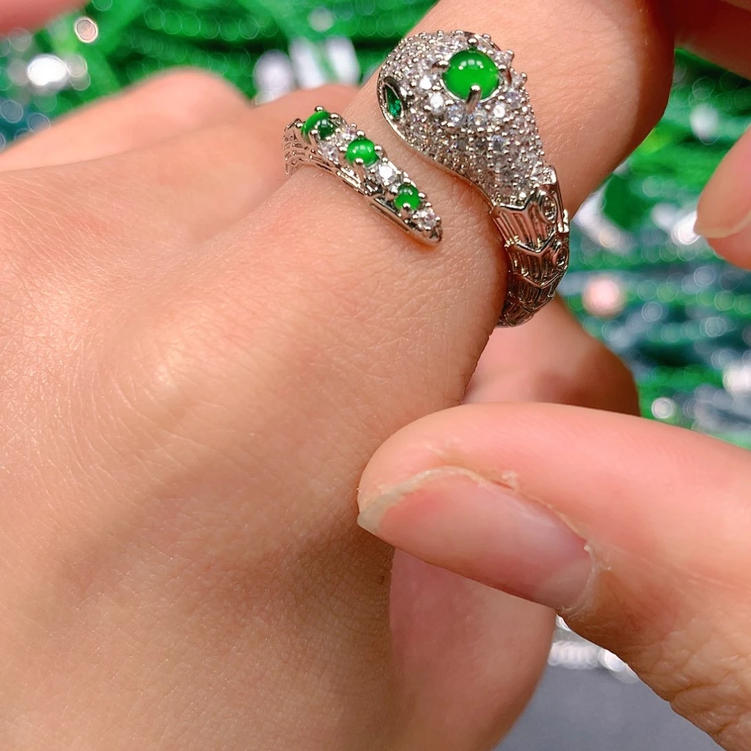 翡翠戒指未镶嵌天然翡翠