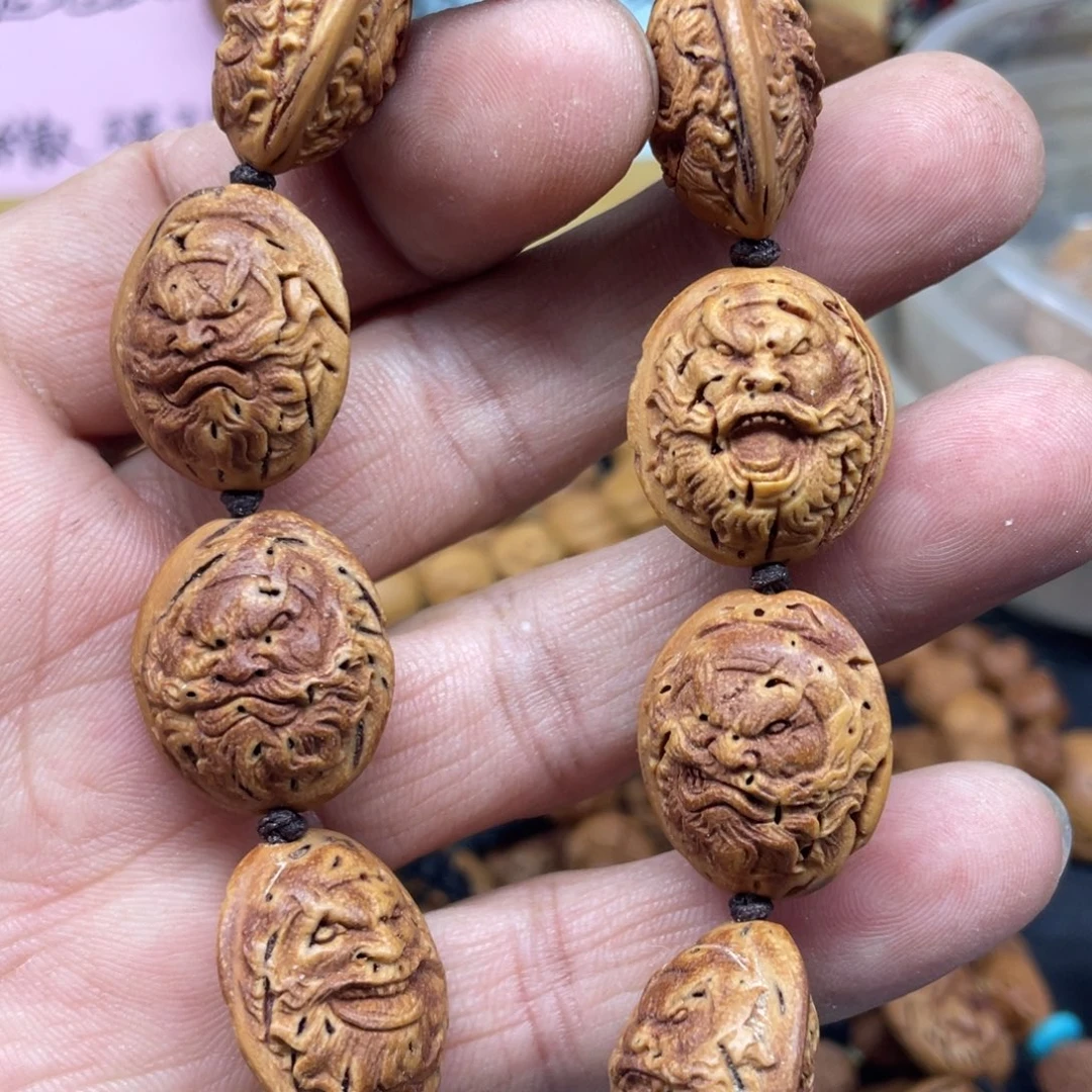 桃核雕刻双面钟馗