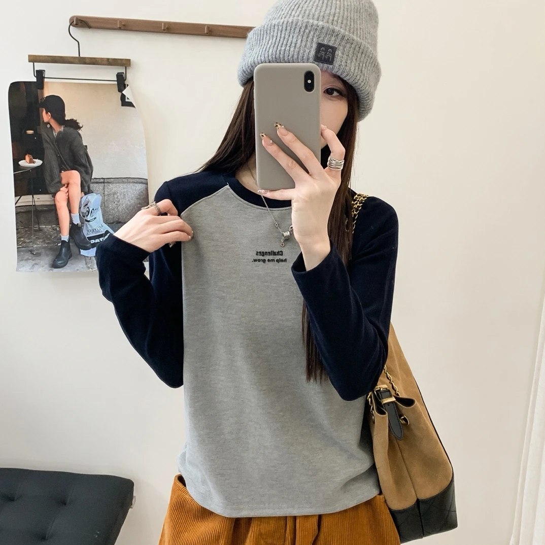 2025德绒显廋亲肤打底时尚百搭韩系T恤长袖