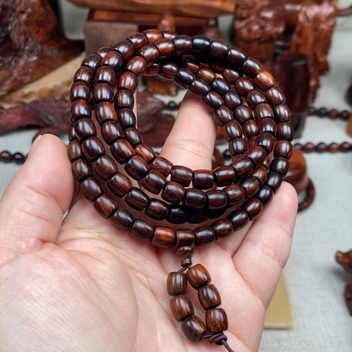 花梨木类端景台6*7桶珠