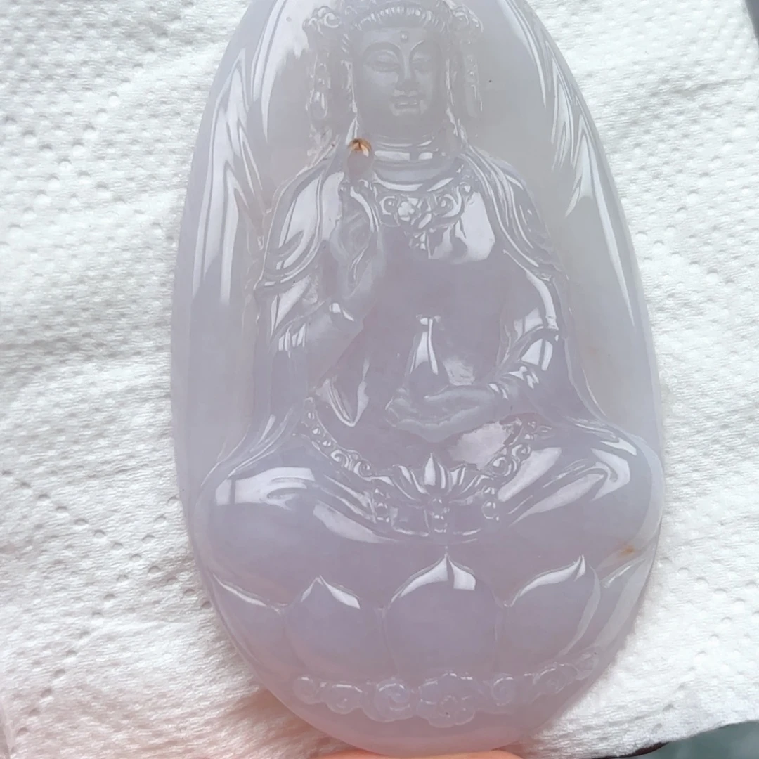 翡翠未镶嵌颈饰观音