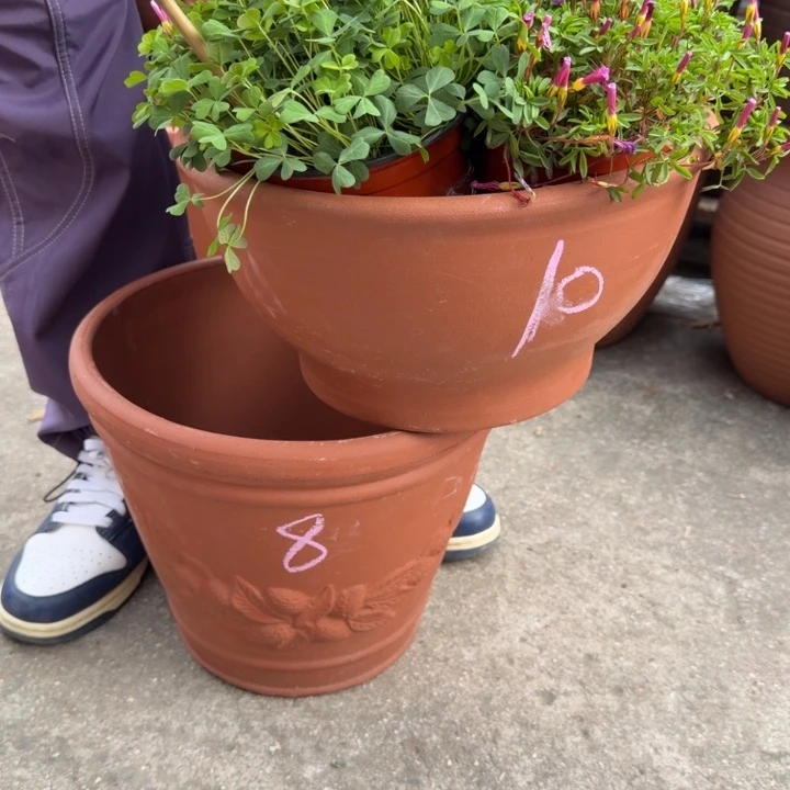 紫砂花盆口30高25高16