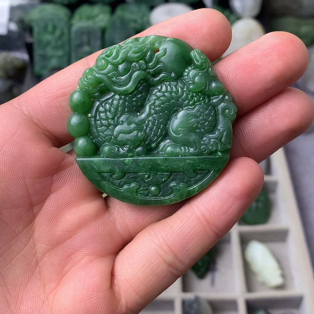 和田玉未镶嵌吊坠(不含链)