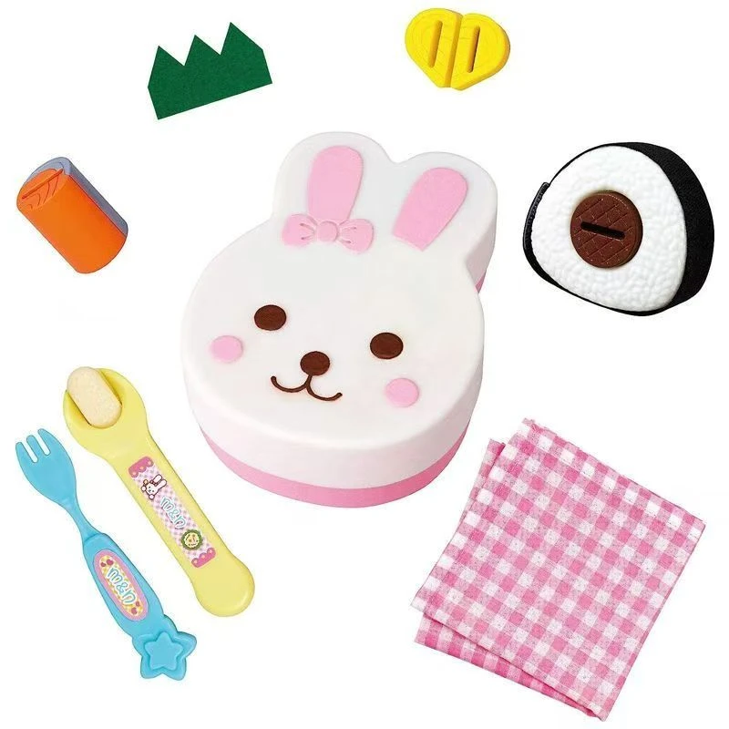 咪露正版洋娃娃午餐盒套装配件过家家小兔子便当厨房喂食玩具礼物