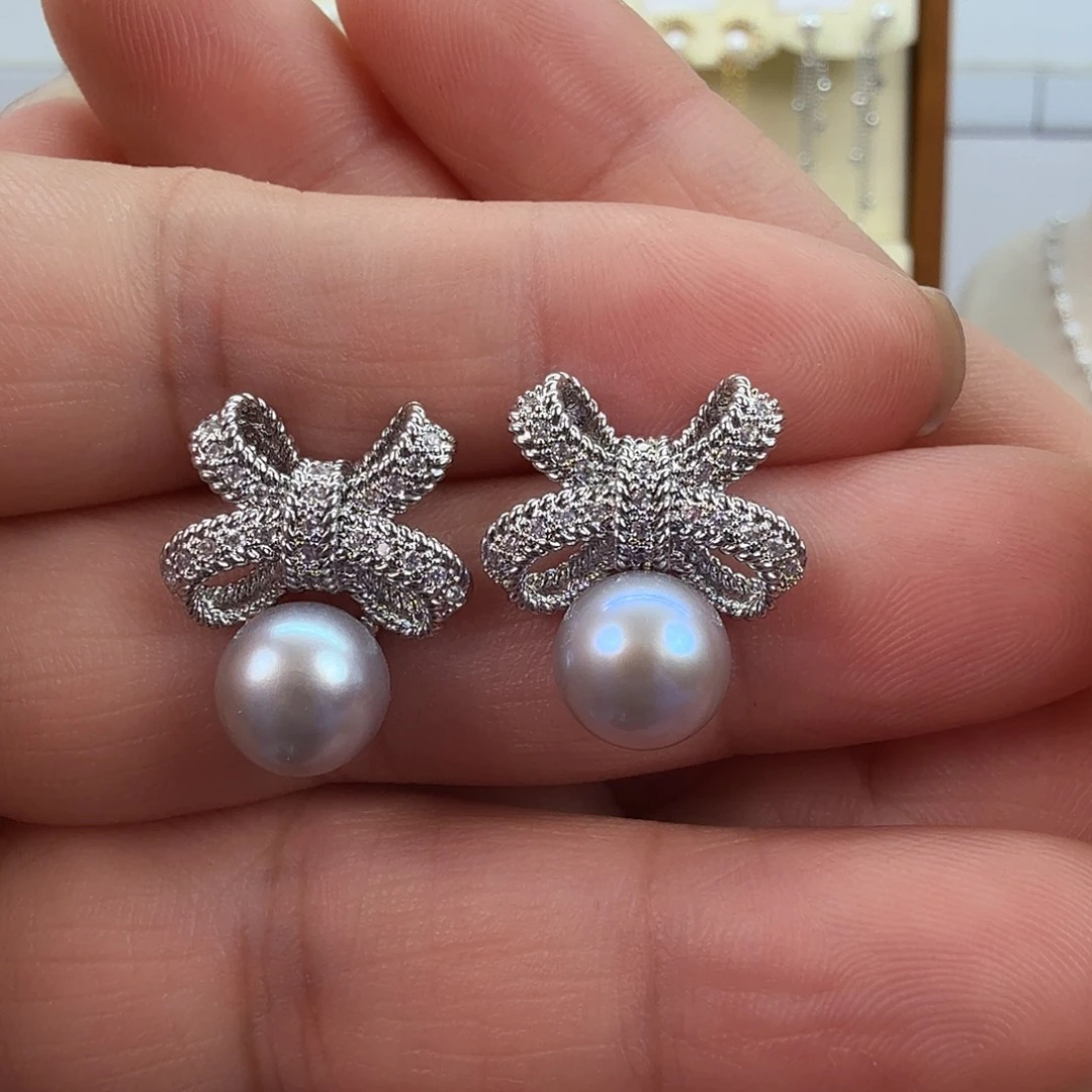 未镶嵌耳饰淡水珍珠