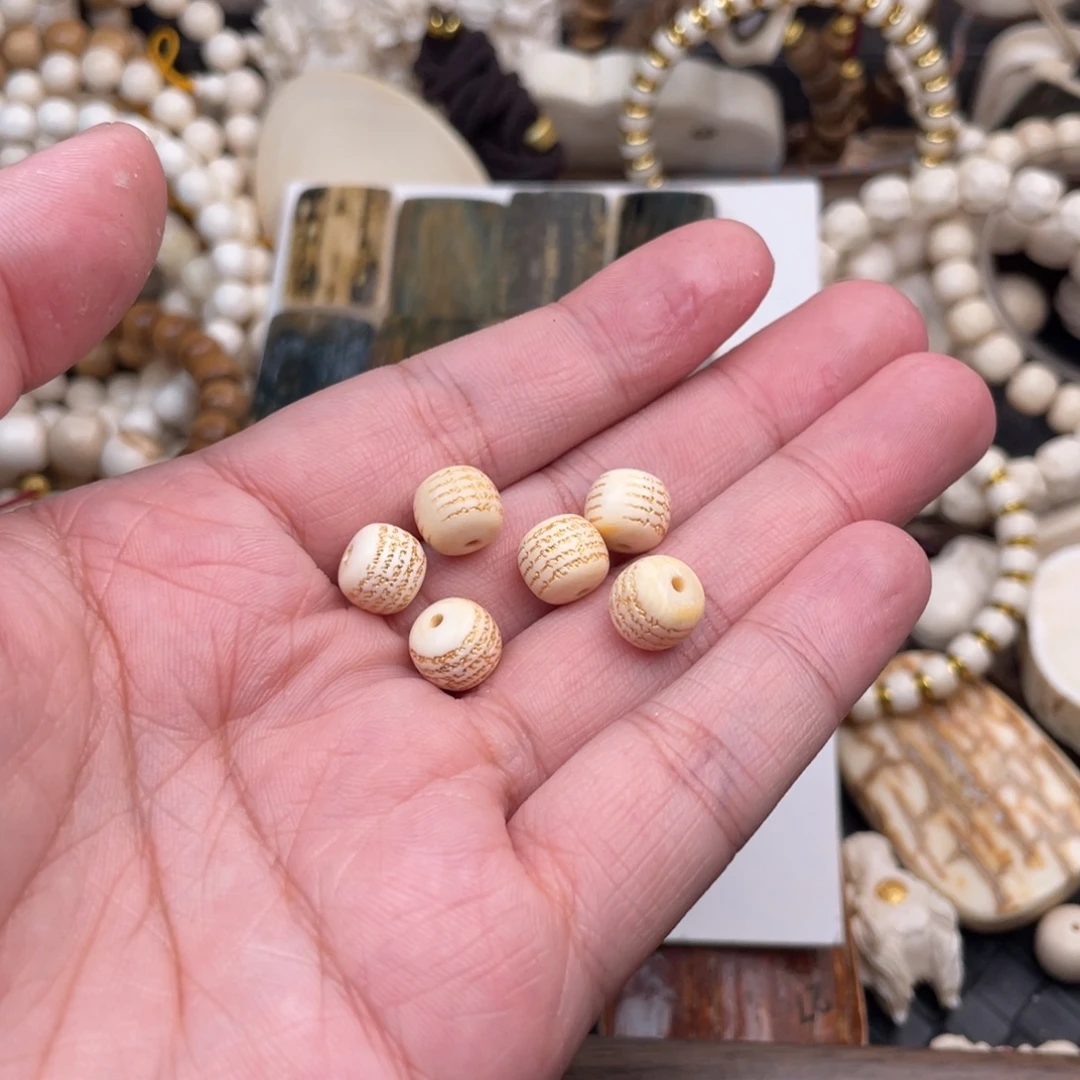 猛犸象牙手串/手链/手镯8*9五条金单珠