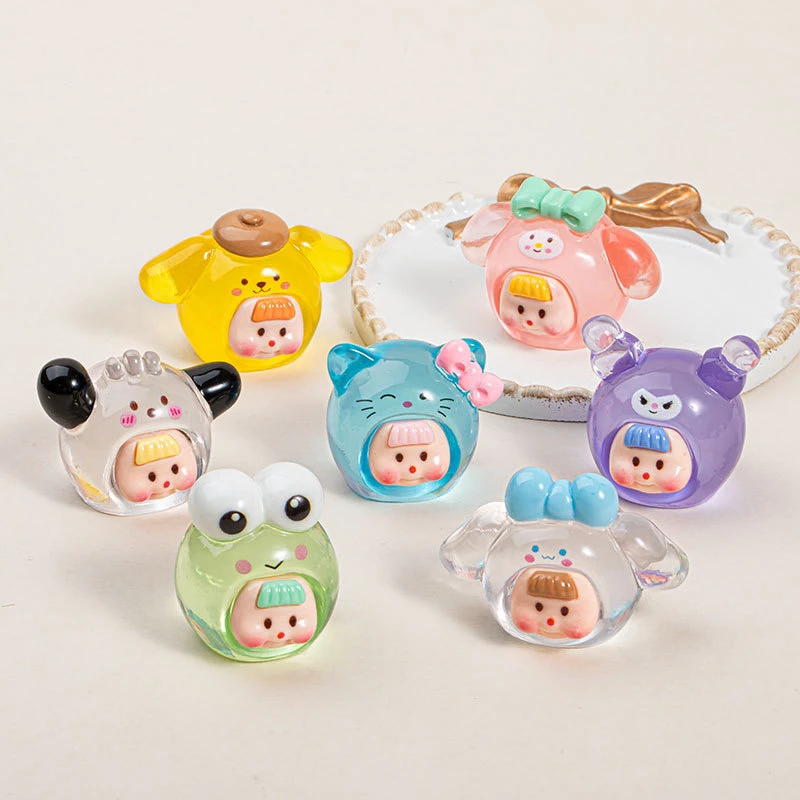 夜光三丽欧妹妹 手工diy饰品配件发夹摆件钥匙扣手机链车载挂件