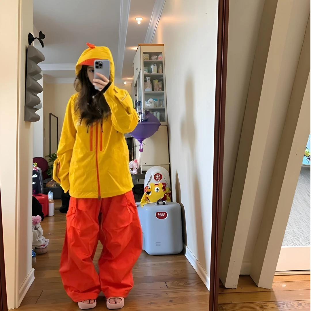 芙沿小黄鸡滑雪服外套女2025冬新款设计感单小众单板防风雪服装备