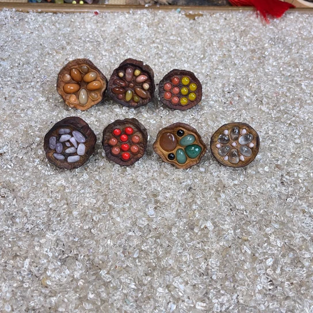 青***豚莲蓬干花摆件永生花