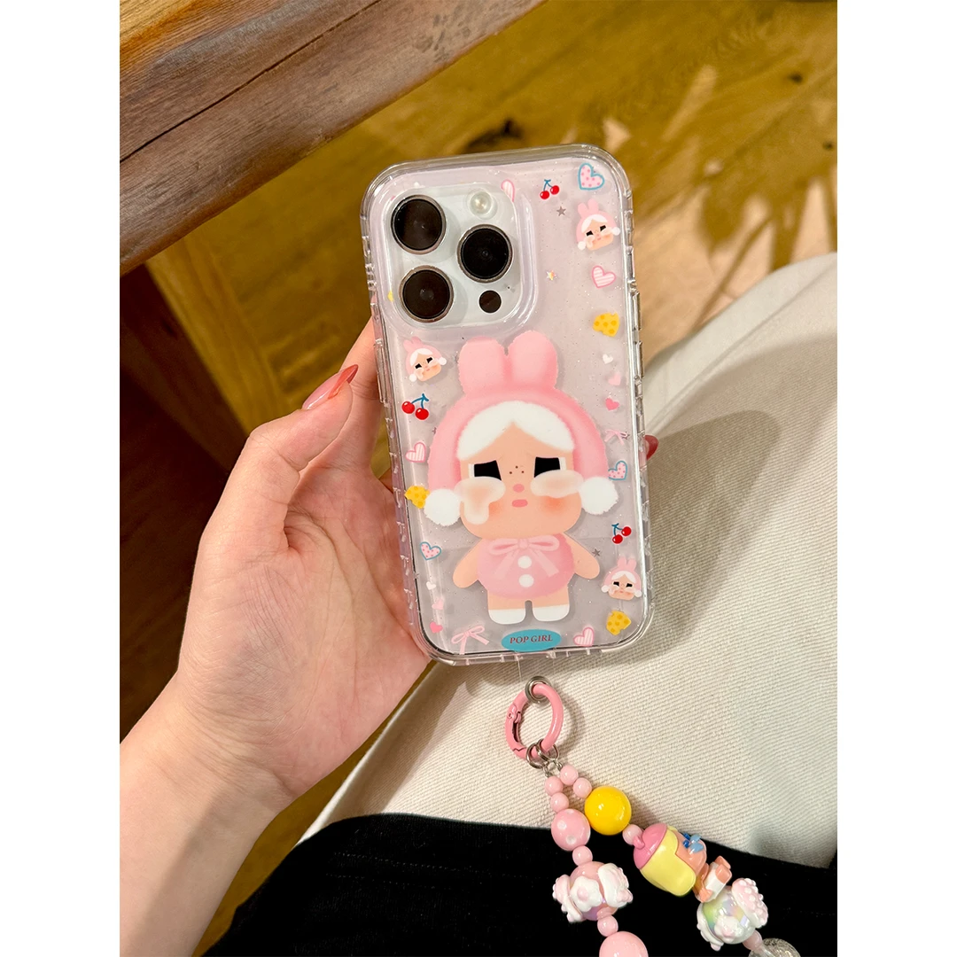 适用苹果16手机壳iPhone15/14proma可爱花边哭娃手机保护套