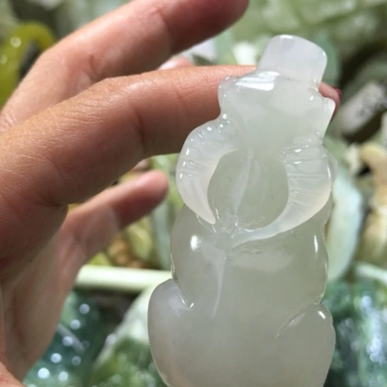 未镶嵌岫玉手把手把
