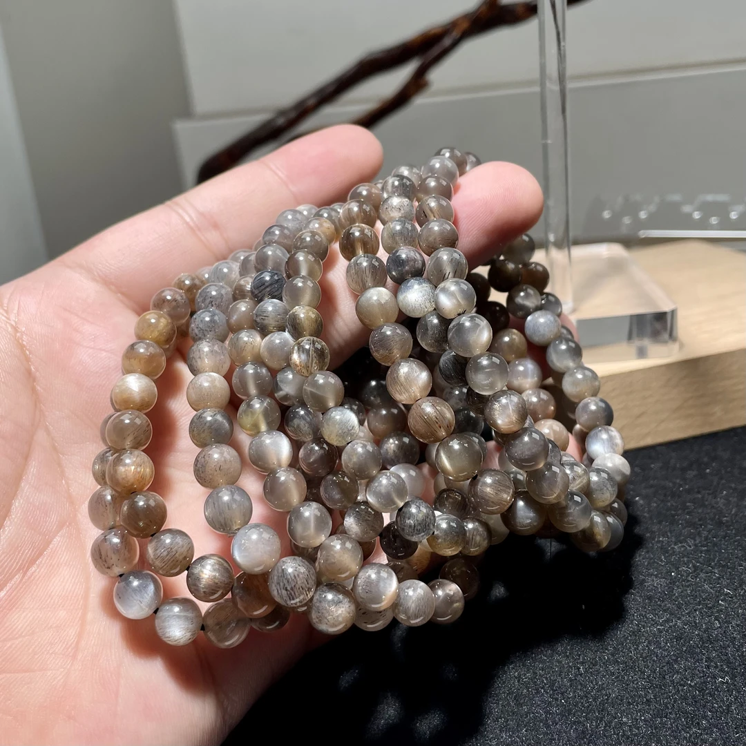 黑骨干手串6-7mm多样性发其一  KT24110447