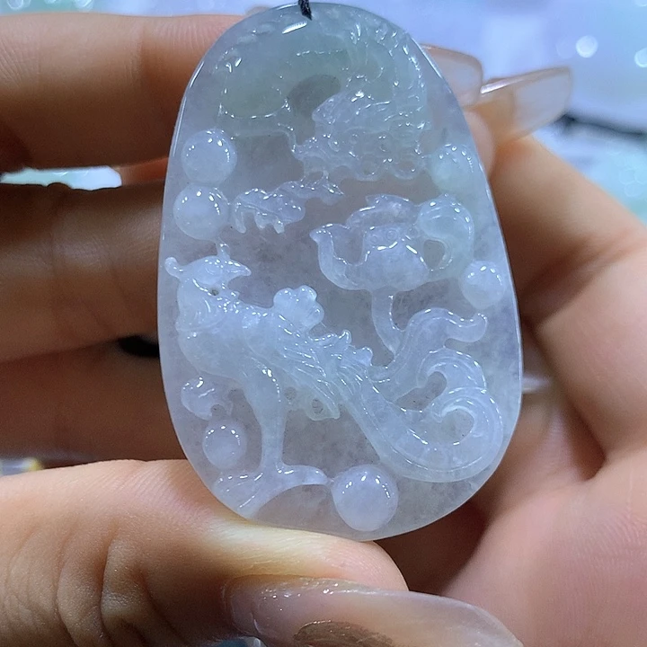 颈饰未镶嵌翡翠天然翡翠A货吊坠