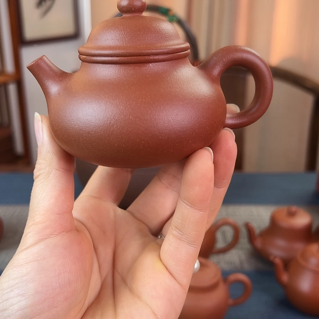紫砂茶壶精品原矿 容天 红降坡泥 160cc