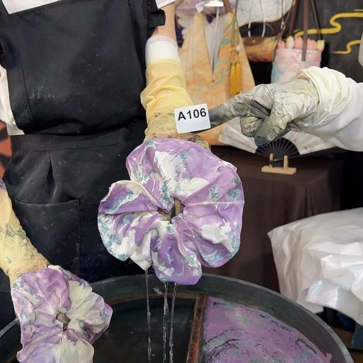 106薰衣草圆饼发圈手作