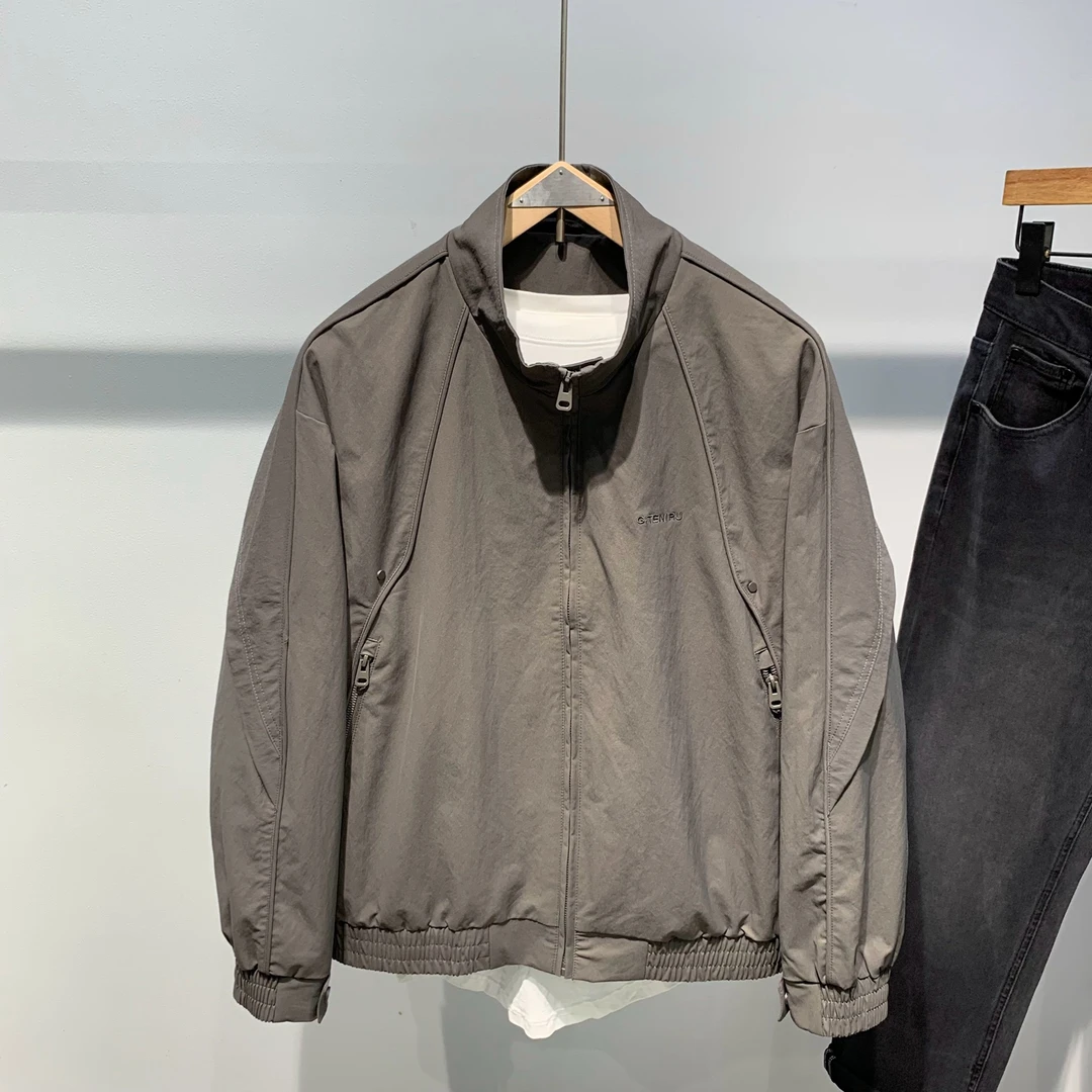 梦泡官方2025秋季男士潮流宽松休闲夹克青年美男加绒男款机车皮衣