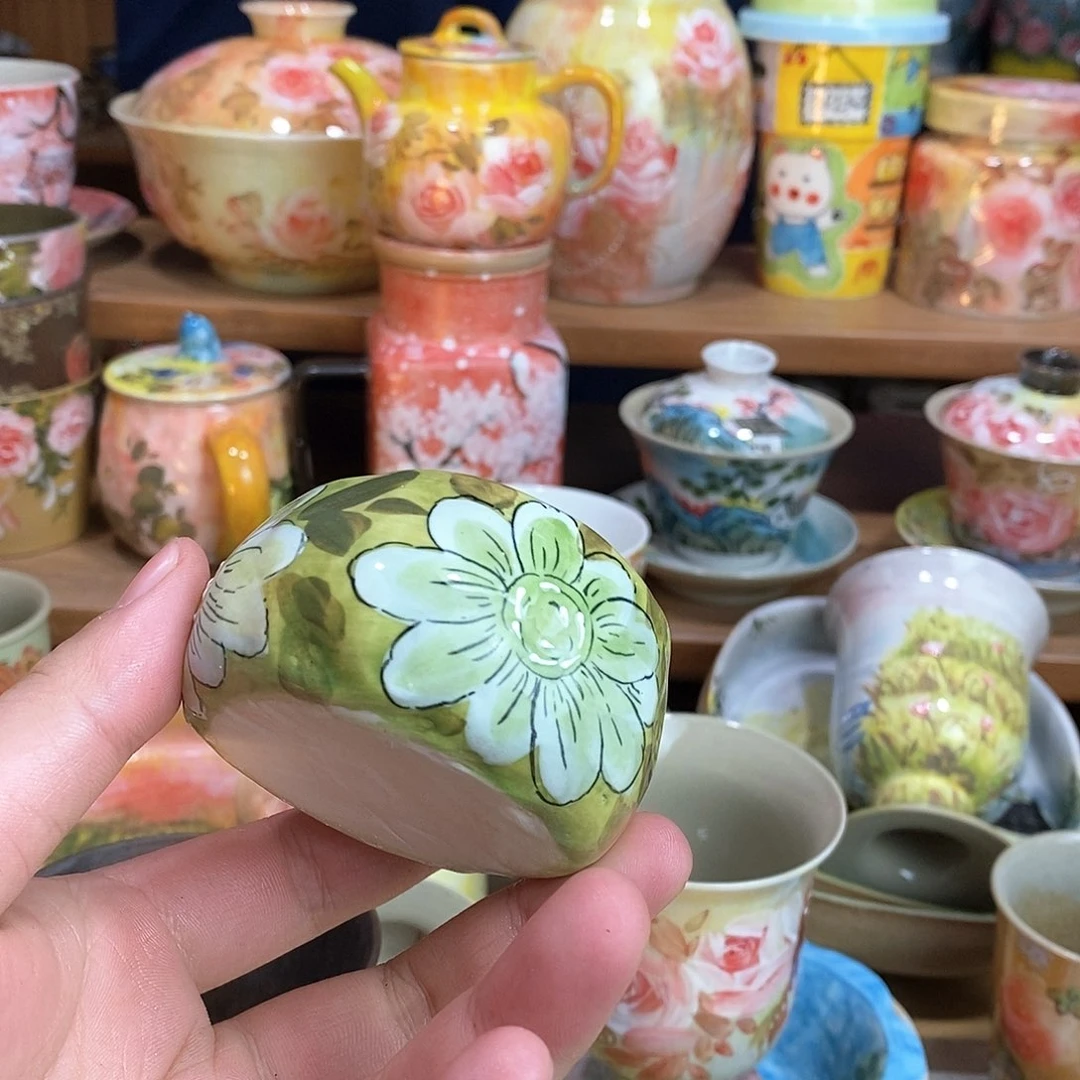 瓷片新年福利手绘陶瓷