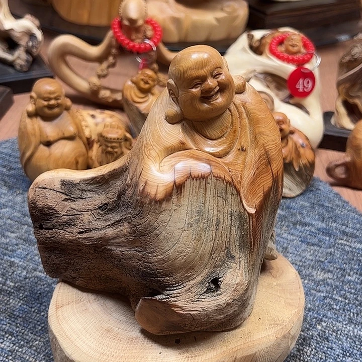 非洲檀香无事牌崖柏摆件