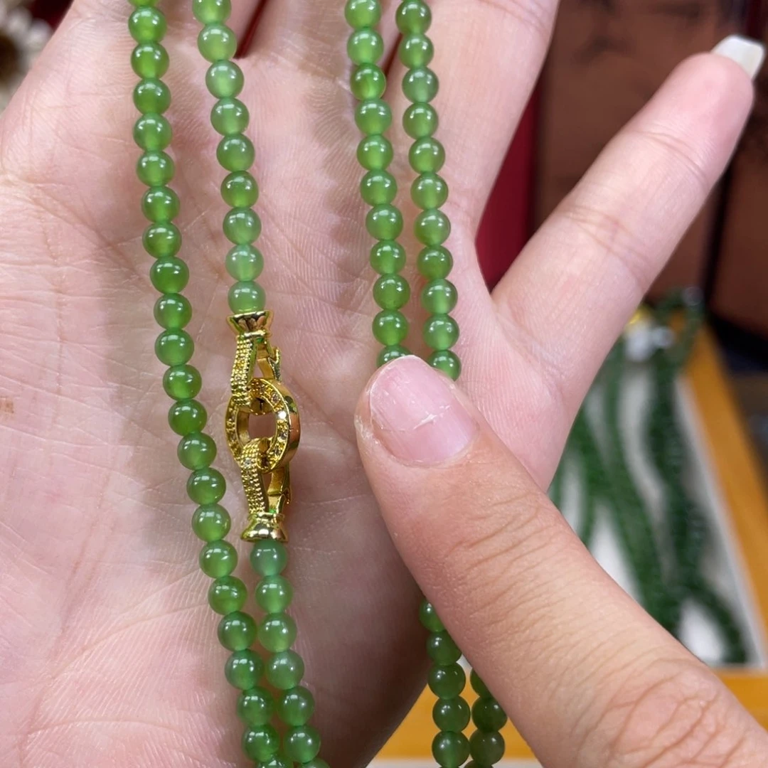 和田玉（碧玉）颈饰未镶嵌4mm