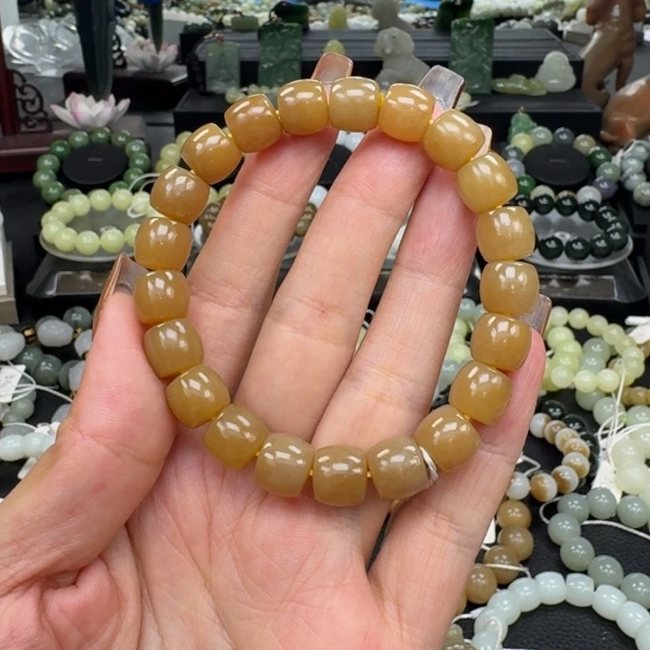 和田玉未镶嵌手链和田玉新疆且末金山糖卡10