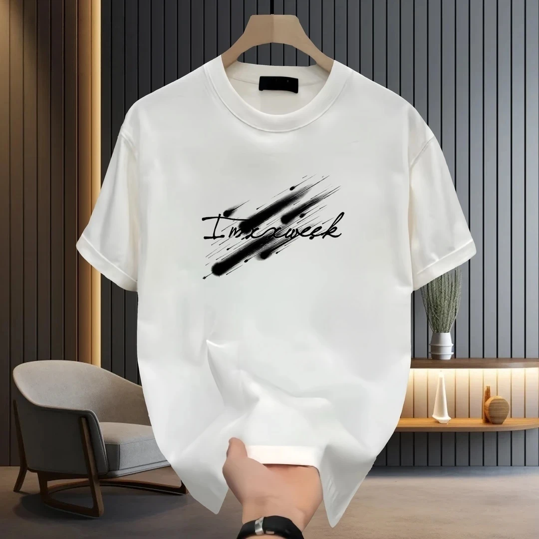 殿若潮牌大码短袖夏季美式重磅印花宽松新款上衣潮牌纯棉T恤男士