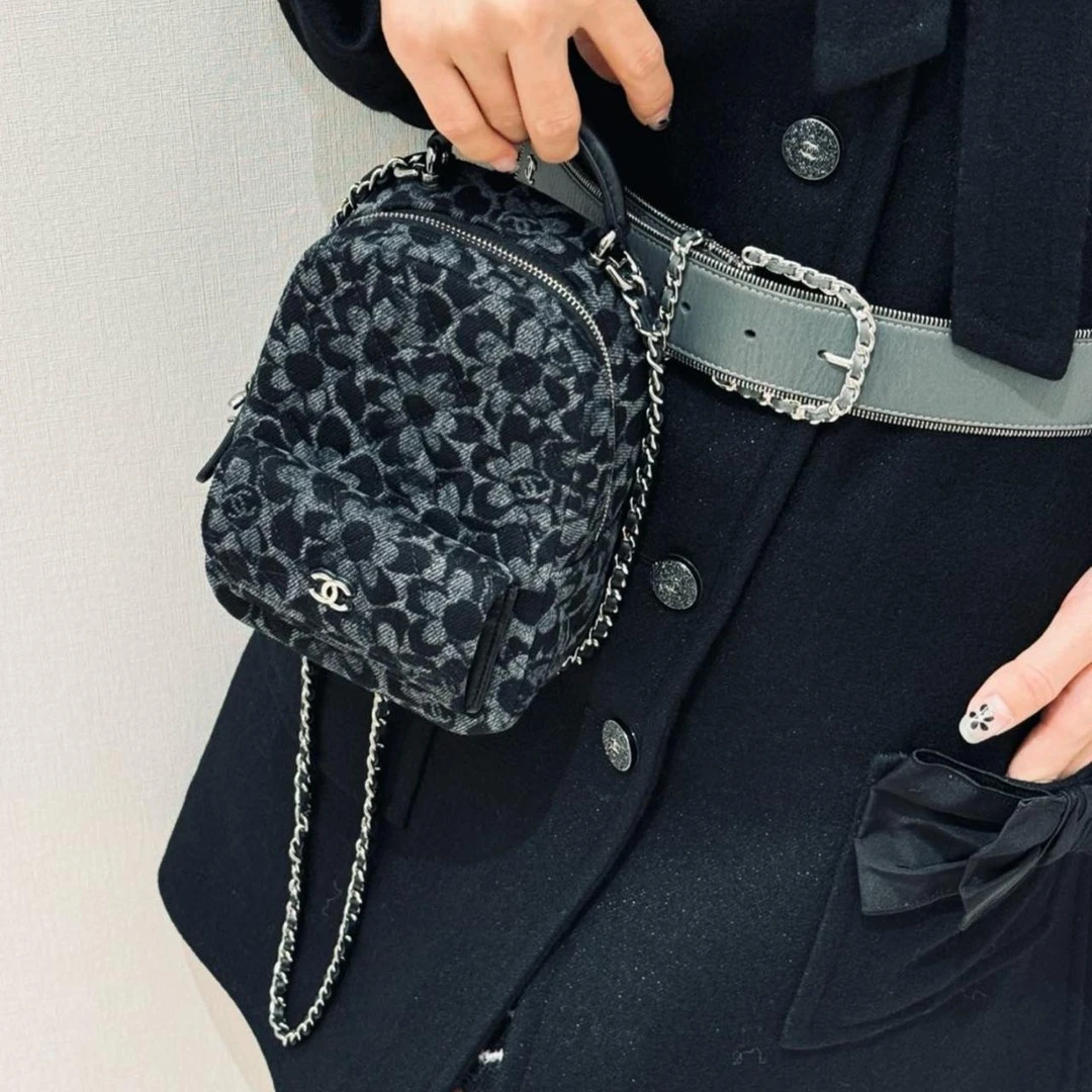 99新 Chanel/香奈儿 大吉中古/Chanel香奈儿24B牛仔mini双肩包