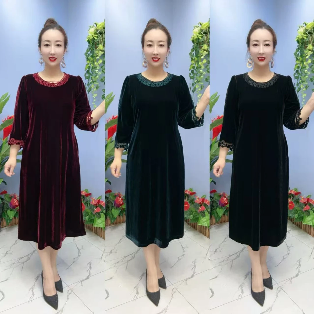 6333款气质洋气时尚中长款连衣裙