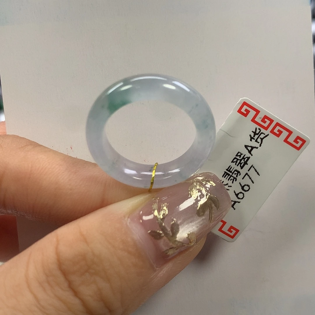 偷***君翡翠未镶嵌戒指10圈口