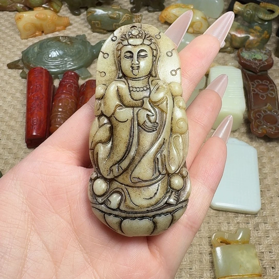 白玉菩提吊坠挂件