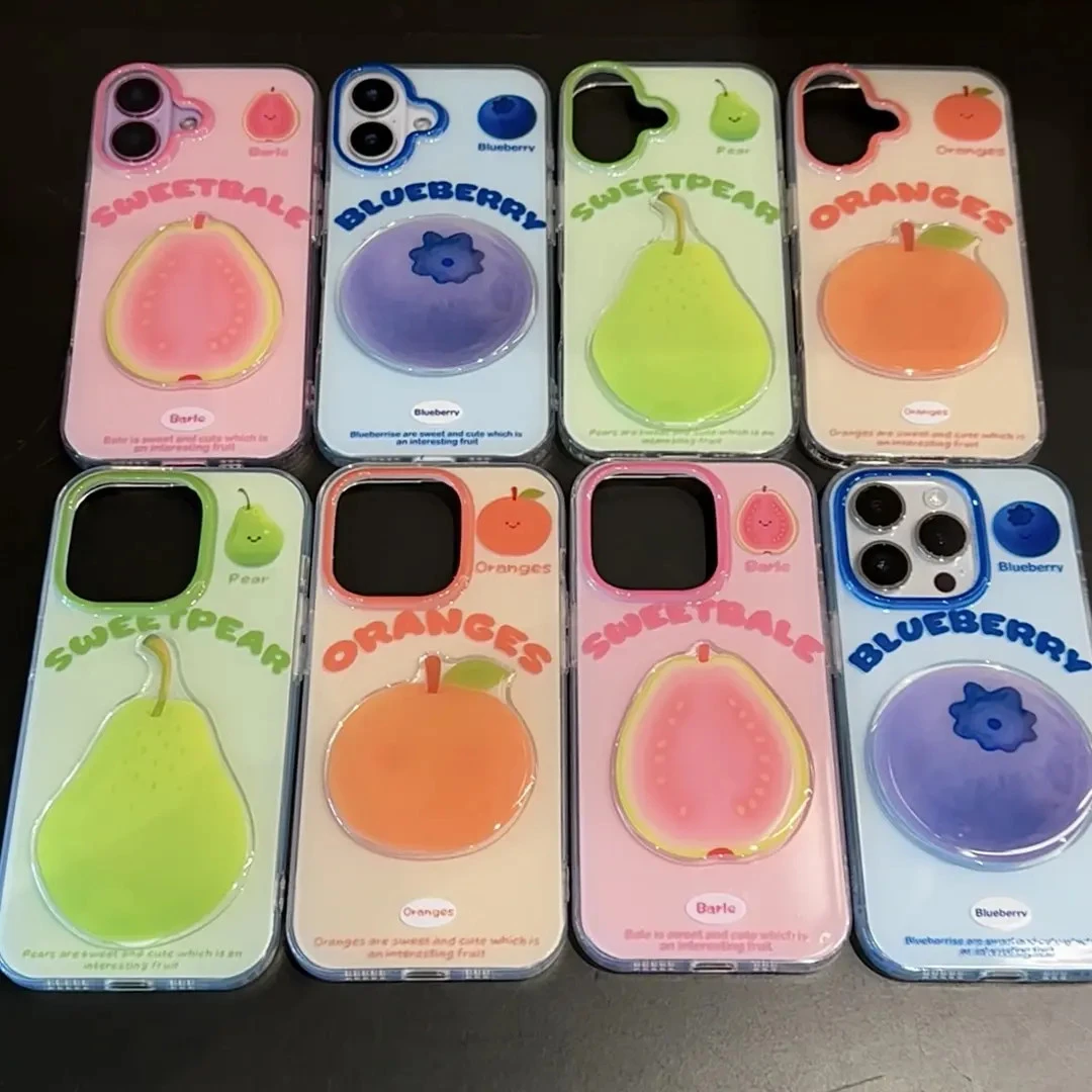 夏日小清新水果贴件适用苹果16手机壳iPhone华为p70vivoppo小米15