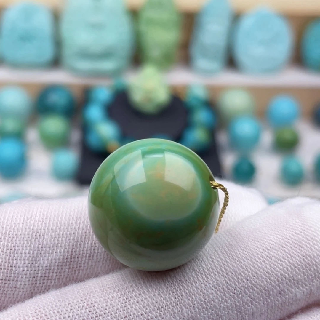 未镶嵌绿松石珠宝奇石卡19.6