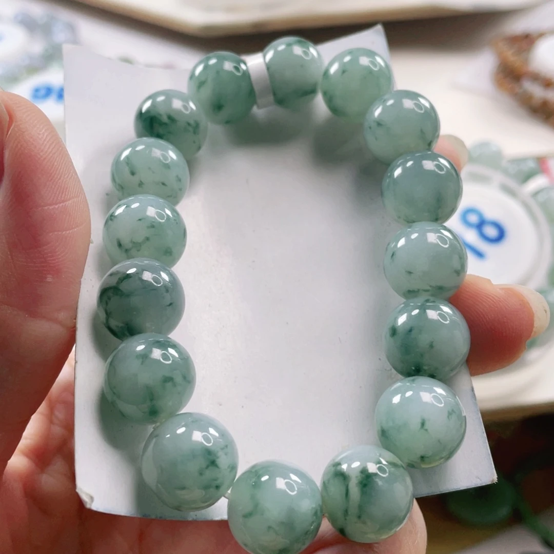 翡翠未镶嵌手链手串12.9