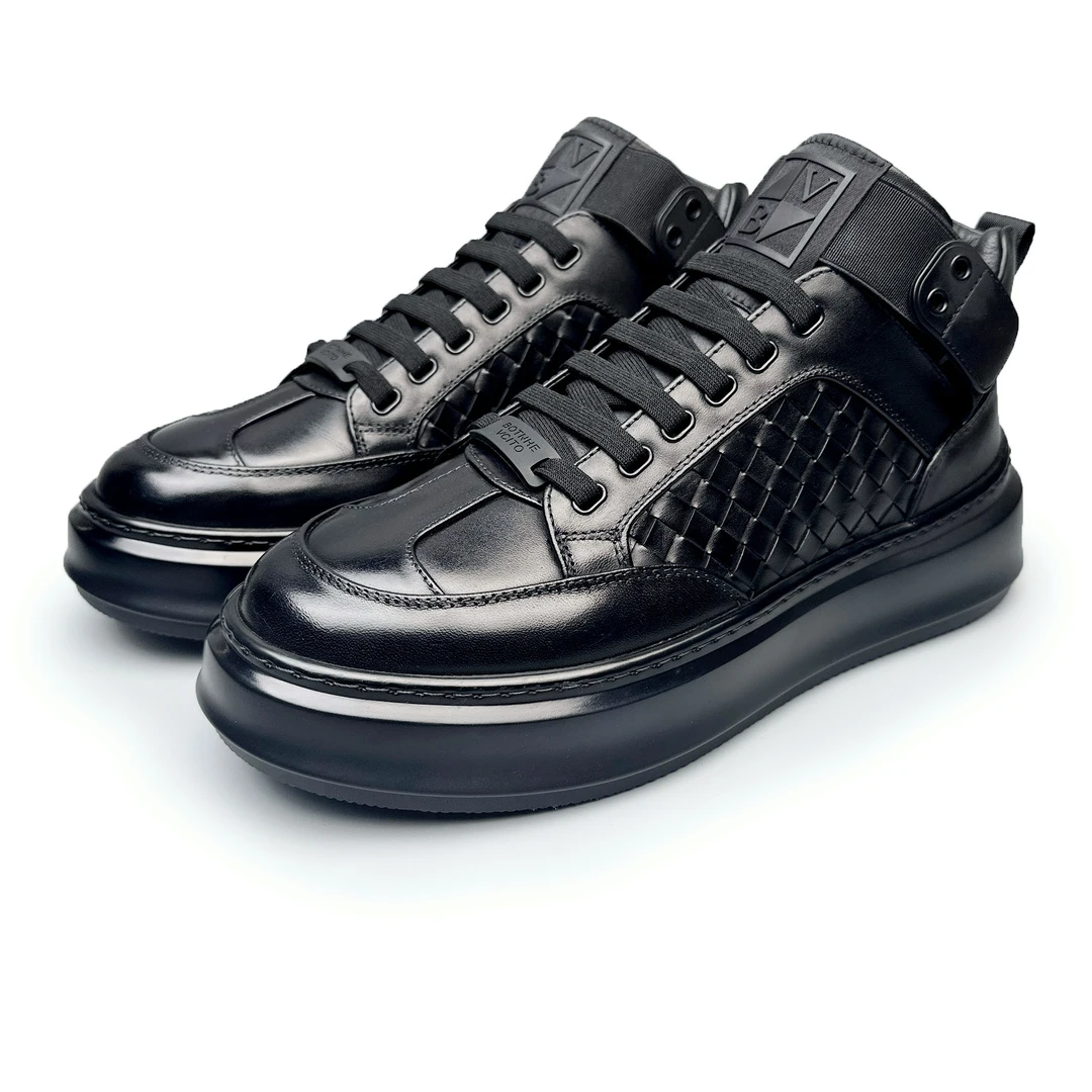 BIEUBRAYR【有单有棉】编织皮轻奢百搭软弹中帮休闲漫步运动鞋