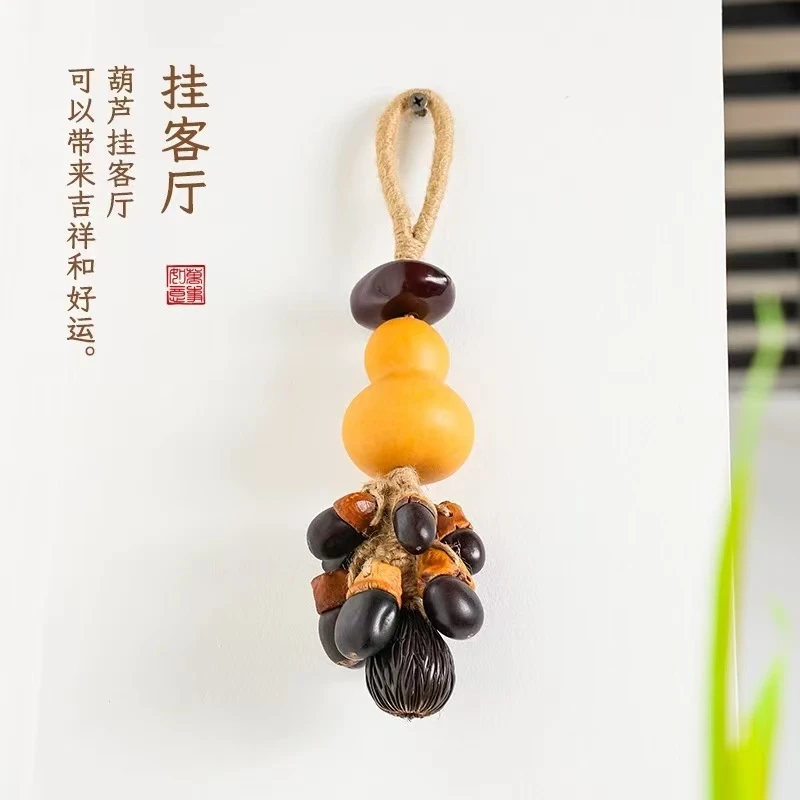 泰式手工编制福禄葫芦菩提车挂挂饰装饰壁饰复古书房茶室卧室客厅
