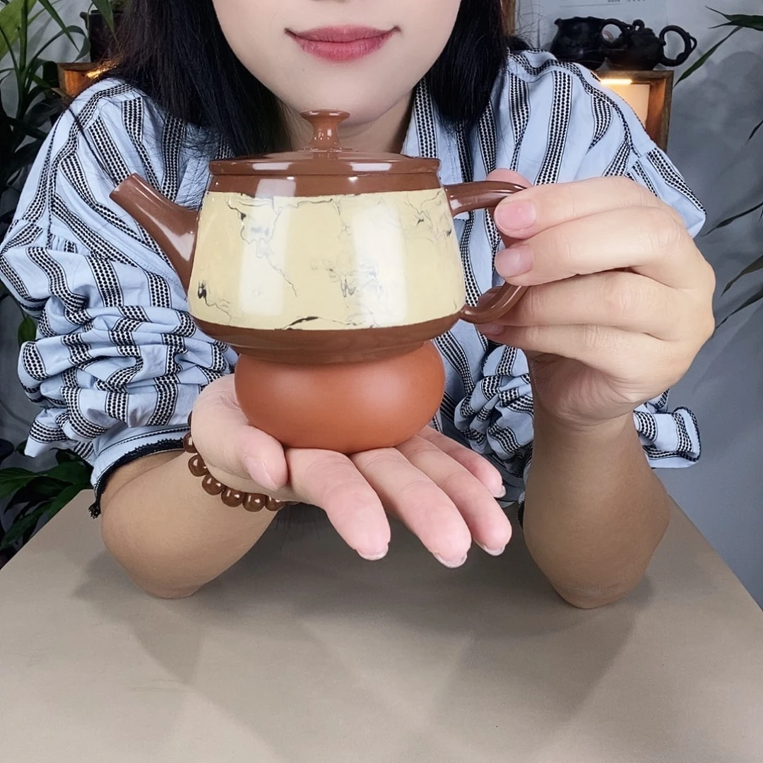 茶****?建水紫套无釉磨光汉瓦壶