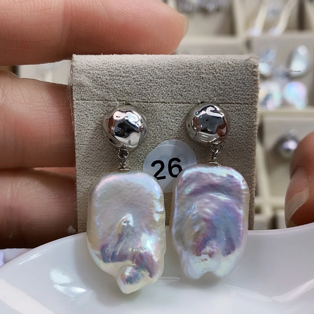 银S925镶嵌特价福利单正版珠宝级漫塔玫瑰色淡水珍珠