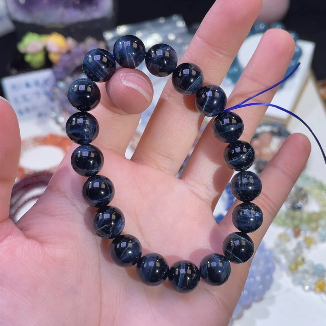 未镶嵌手链水晶闪电蓝虎眼10mm