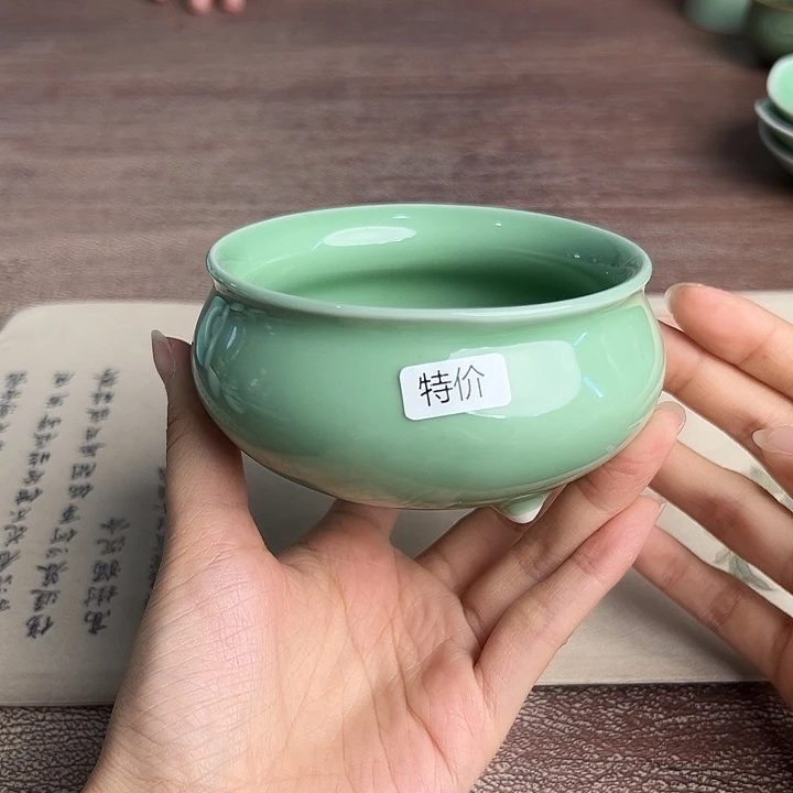 龙泉云间青瓷小米茶器