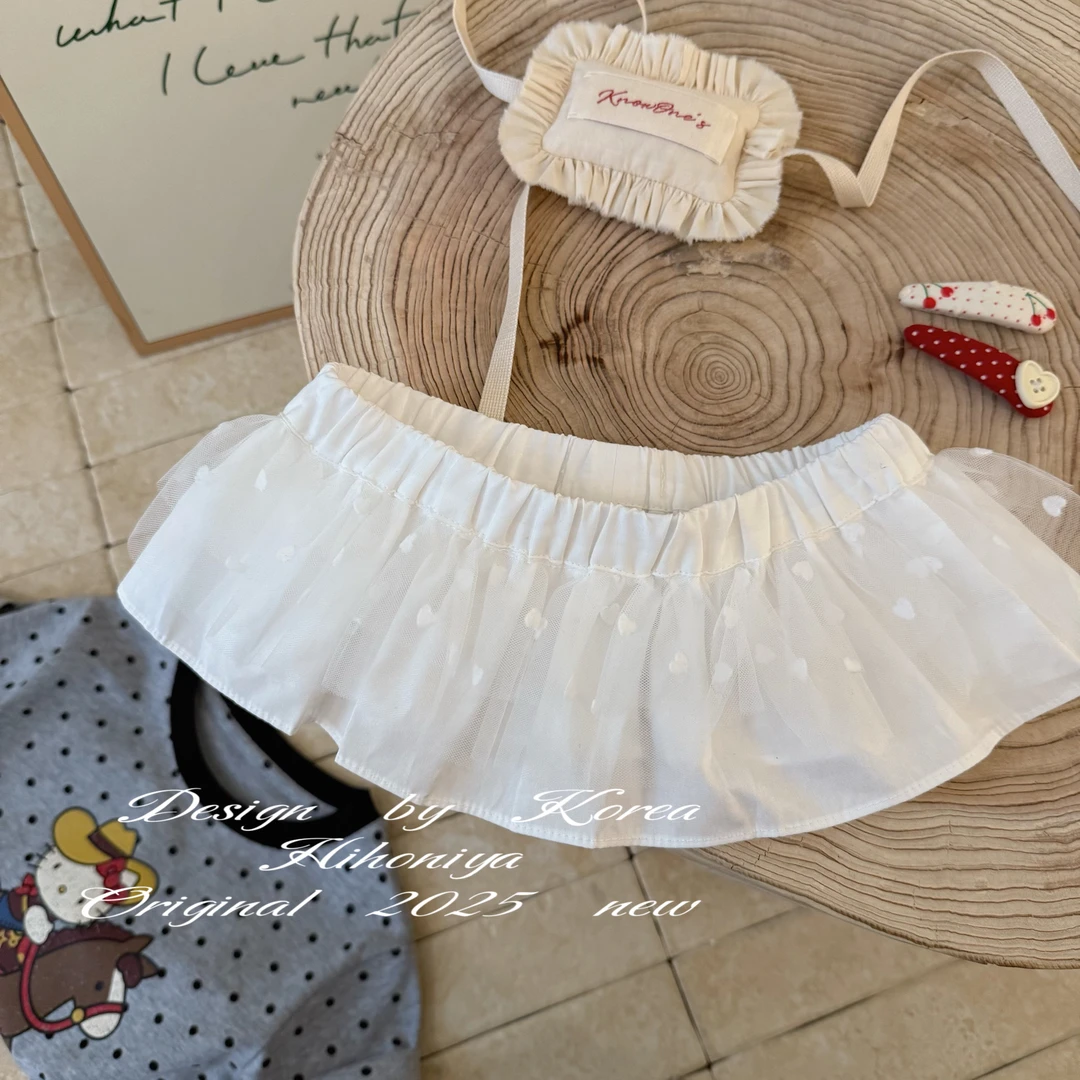 【爱心屁帘】三Hihoniya~2025春季欧若风亲子双层小爱心韩版屁帘