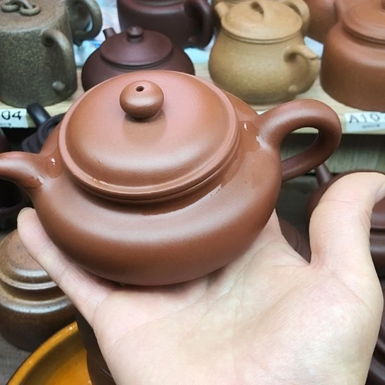 茶壶紫砂小红泥仿古240豪升左右有瑕疵