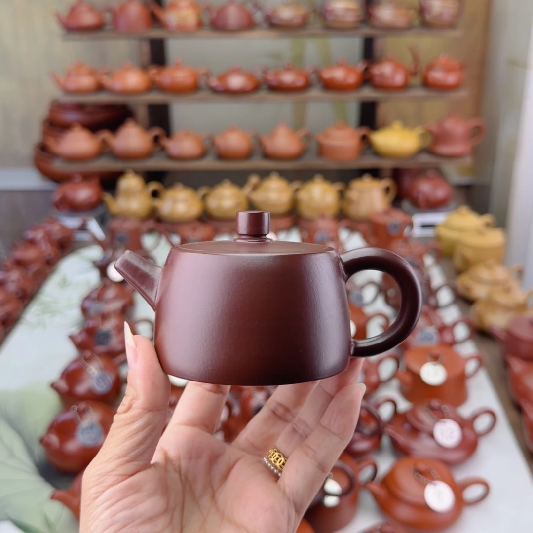 L***g茶壶紫砂紫色内嵌井栏
