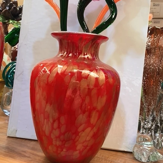 琉璃花瓶高28厘米口径9厘米