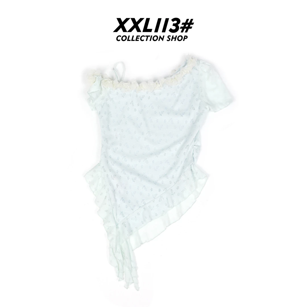 113* CENTRALIZED SHOP修身型短袖甜美小衫X5F27E6177